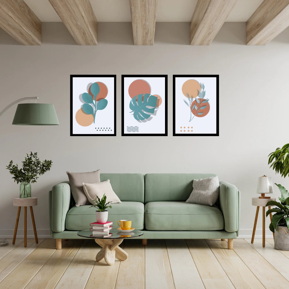 Triptyque Botanique Minimaliste